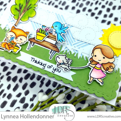 Slim Line Basket Weave Pocket Scene Card