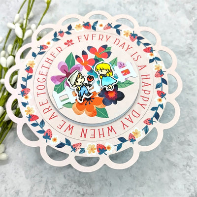 Spring Ephemera Circle Card