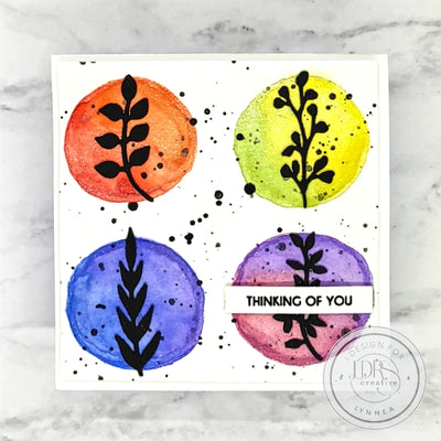 Easy Square Notecard with the Mini Foliage Dies