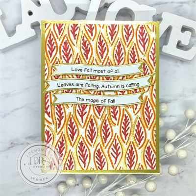 LDRS Creative | Leaf Outline Stencils Fall Card
