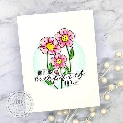 Flower Doodles Circle Spotlight Card