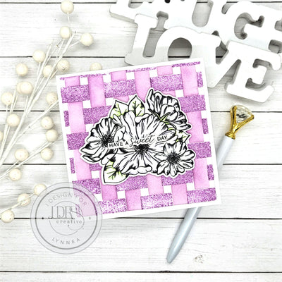 Glittery Basketweave Card