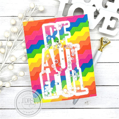 Easy Rainbow Shaker Card