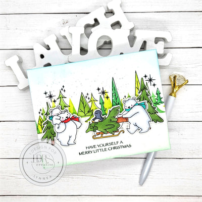 Through the Trees Stamps and Stencils Scene Card