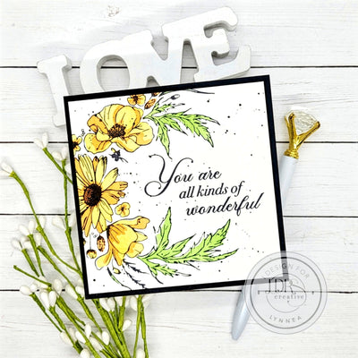 SUMMER COLLECTION SNEAK PEEK | Orange Flower Wreath Square Card