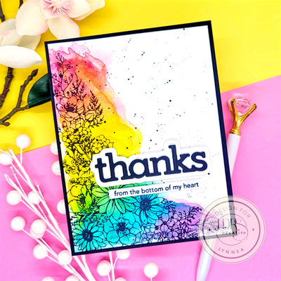 Rainbow Watercolor with Letterpress