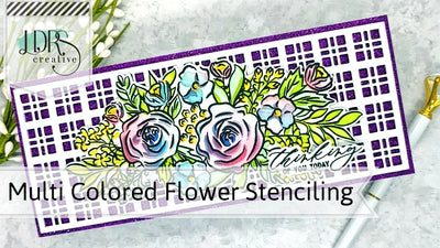 Multi Color Flower Stenciling