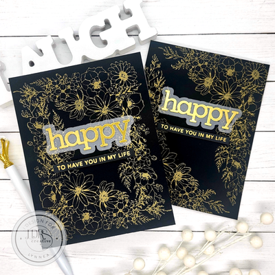 Golden Letterpress Cards