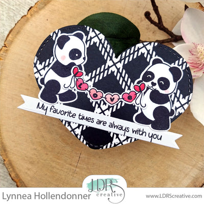 Stitched Heart Shaped Card