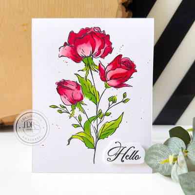 Faux Watercolored Roses