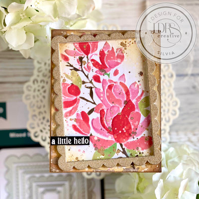 Sweet Magnolias embossing card