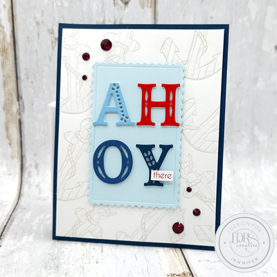 Nautical Themed Press Plate Card