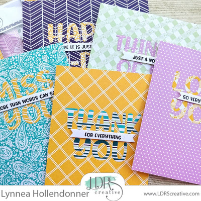 5 Easy Die Cut Sentiment Inlay Cards