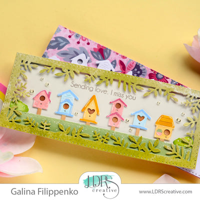 Two slimline cards and a Birdhouse