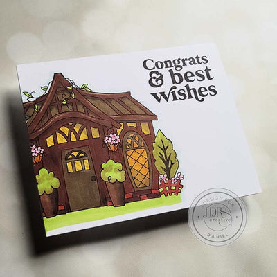 Coloring the Green House Pocket Pals Stamp Set with Alcohol Markers