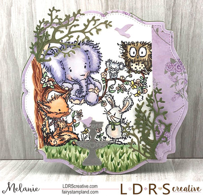 Hanging Out ~ Fun Shaped Card