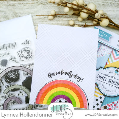 Rainbow Bits Peek-a-Boo Card