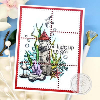 Clean & Simple Lighthouse Card with a Rustic Coastal Vibe