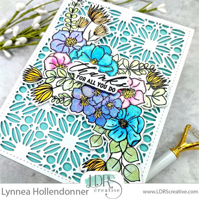 Corner Garden Watercolored Card