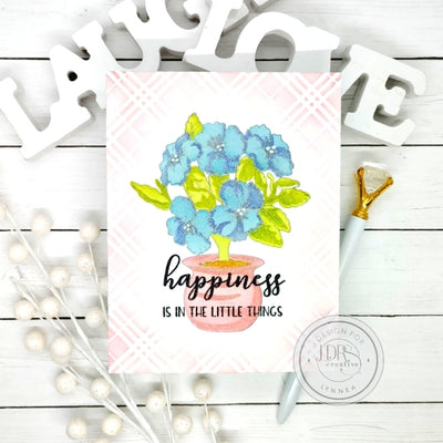 Potted Hibiscus One Layer Card