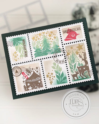 Christmas in July: Festive Fun with Postage Collage Die and Mask Stencil