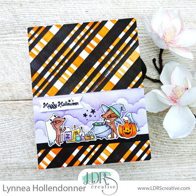 Creating a Custom Plaid Background with the Peppermint Stick Stencil