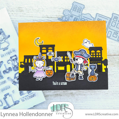Spooky Trick or Treating Scene