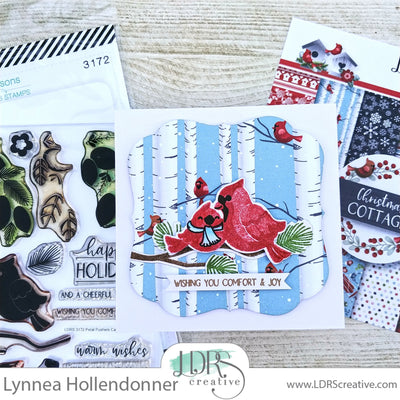 Cozy Cardinal Seasons Card