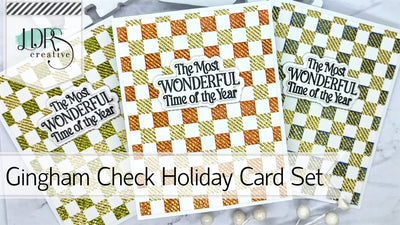 Gingham Check Holiday Card Set