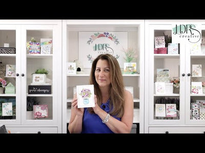 Potted Hibiscus stamps and layering stencils to create a fun and easy card