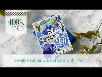 Lovely Peonies Die Cut Card