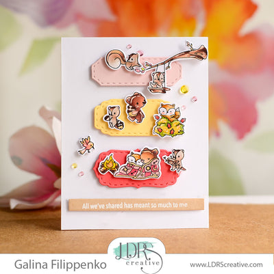 Two cards using Stitched Decorative Label Dies