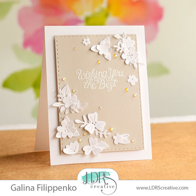 2 cards using Floral Foliage Slim Line Die set