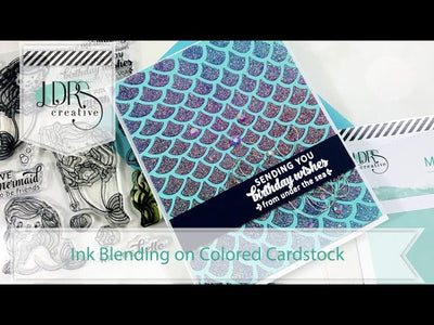 Ink Blending on Colored Card stock