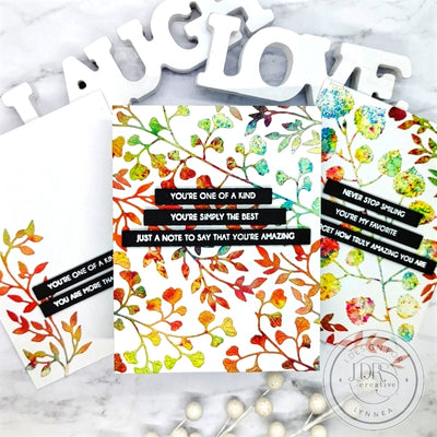 Aspen, Ginkgo, and Myrtle Leaves Cards