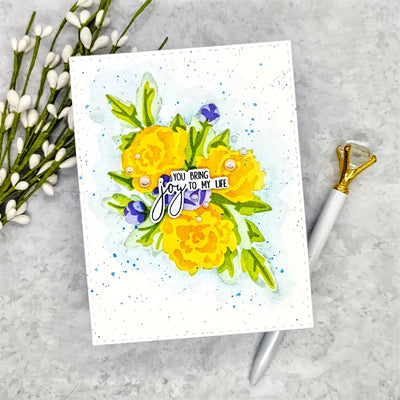 Joyful Blooms Bundle Stamps, Dies, and Layering Stencils Bundle