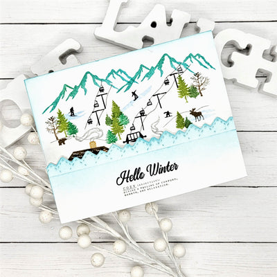 Winter Chalet Layered 4x6 Stamps
