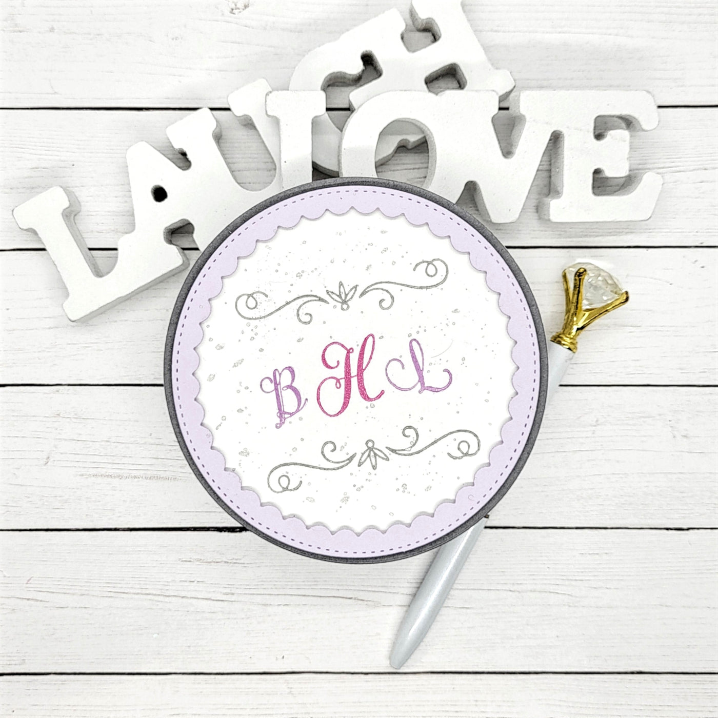 Elegant Monogram Alpha 3/4" Impress-ion Press + Foil Plates