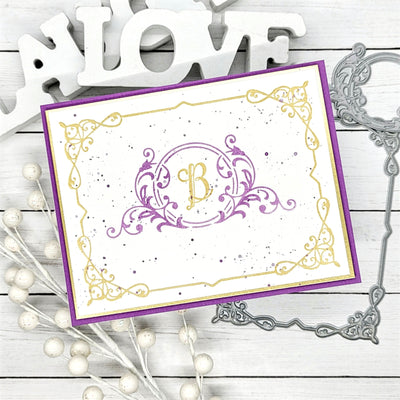 Elegant Monogram Alpha 1" Impress-ion Press + Foil Plates
