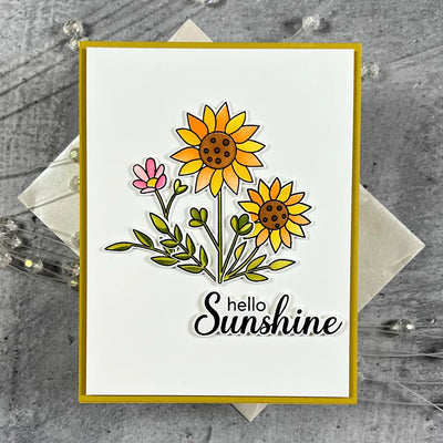 Hello Sunshine Stamps, Dies, and Layering Stencils Bundle