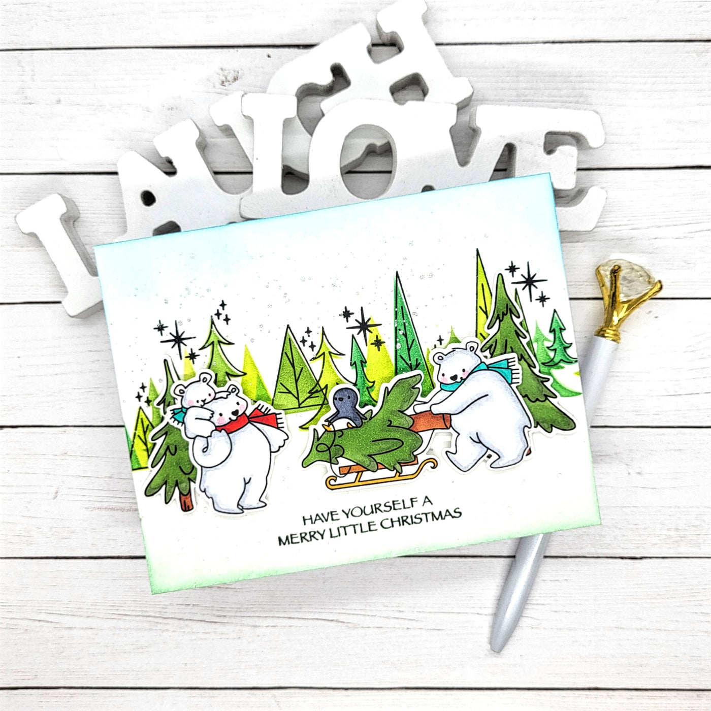 PRE-ORDER:  Christmas Tree Shopping Stamps and Dies Bundle