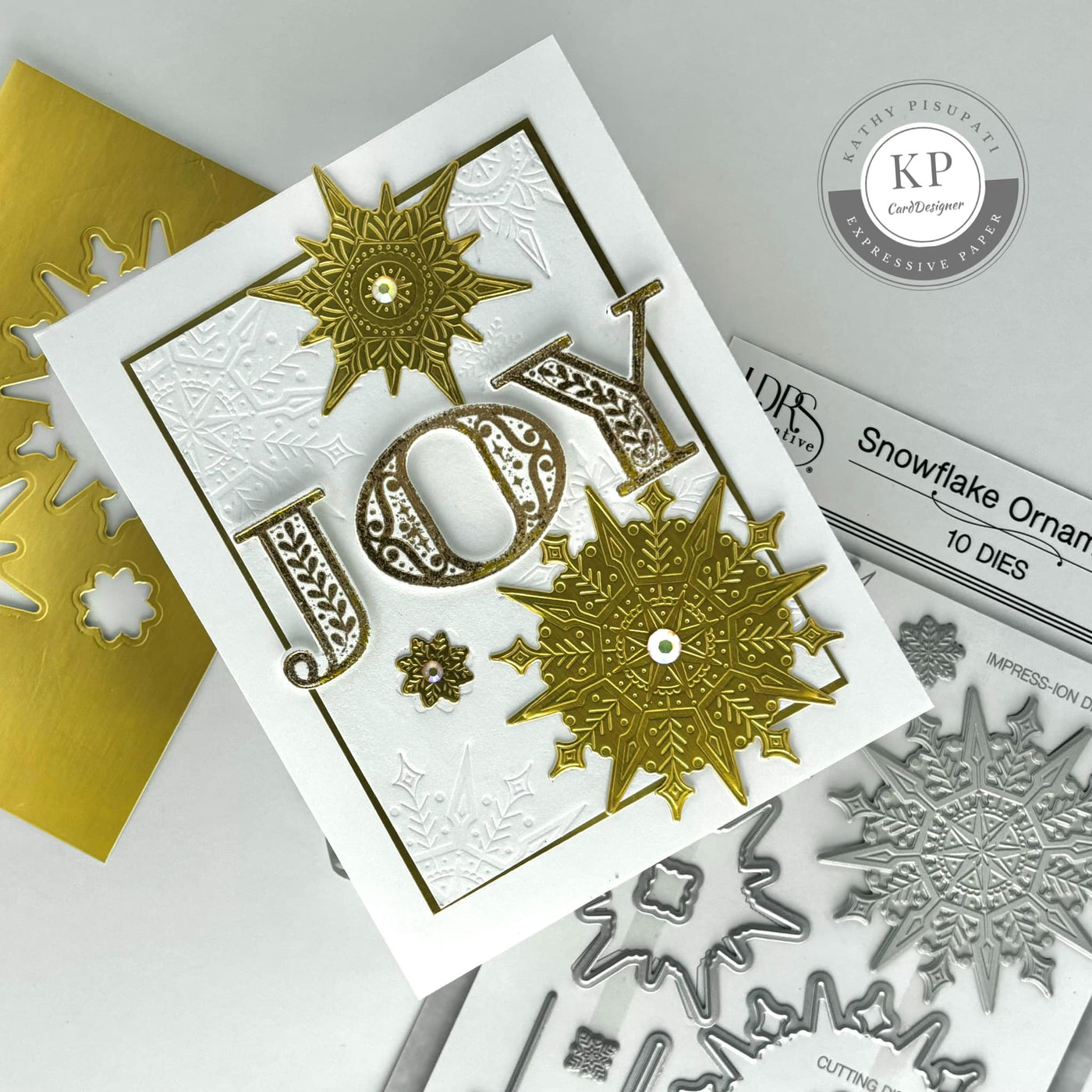 Snowflake Ornaments Impress-ion Press + Foil Plates
