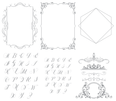 Monogram Impress-ion Press + Foil Plates Bundle