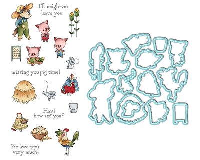 Barnyard Friends Stamps and Dies Bundle