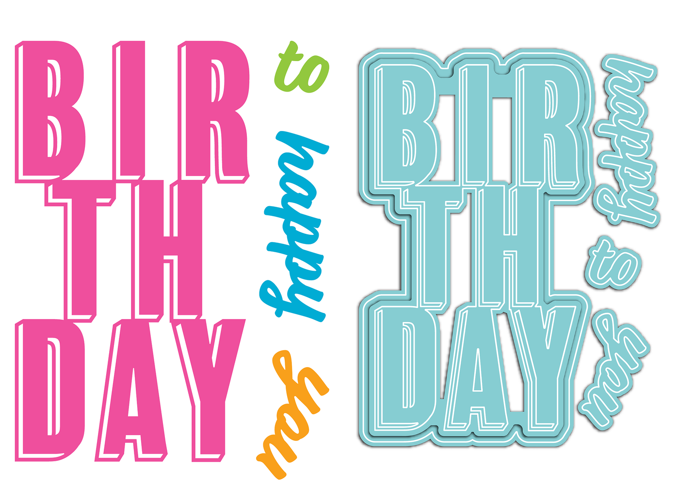 Big Word - Birthday Stamps and Dies Bundle