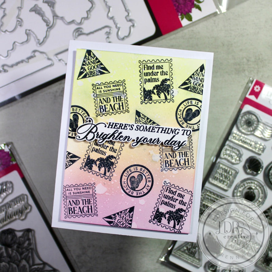 Beach Days Postage Collage Layering Stencils