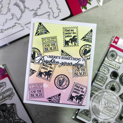 Beach Days Postage Collage Layering Stencils