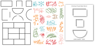 PRE-ORDER:  Christmas Puzzle Stamps and Stencil Bundle