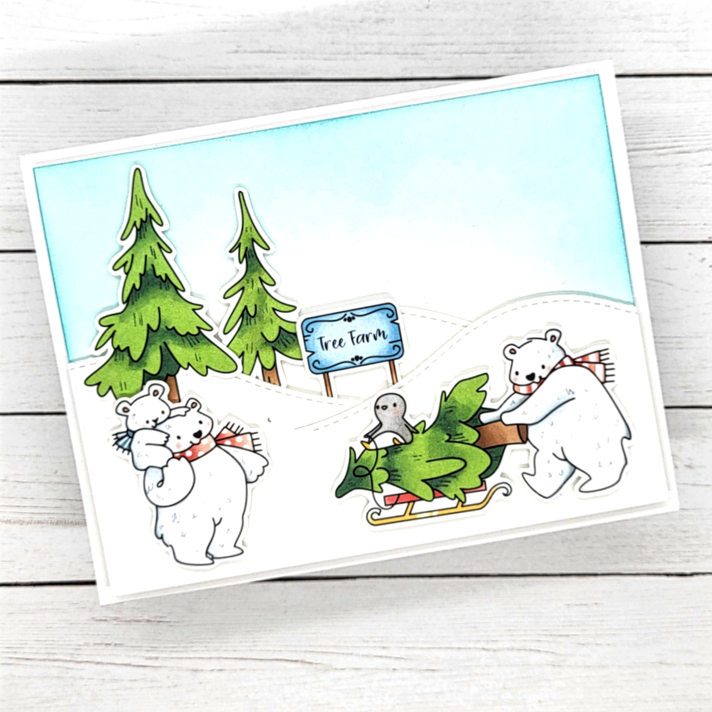 PRE-ORDER:  Christmas Tree Shopping Stamps and Dies Bundle