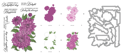 Delightful Dahlias Stamps, Layering Stencils, and Coordinating Dies Bundle